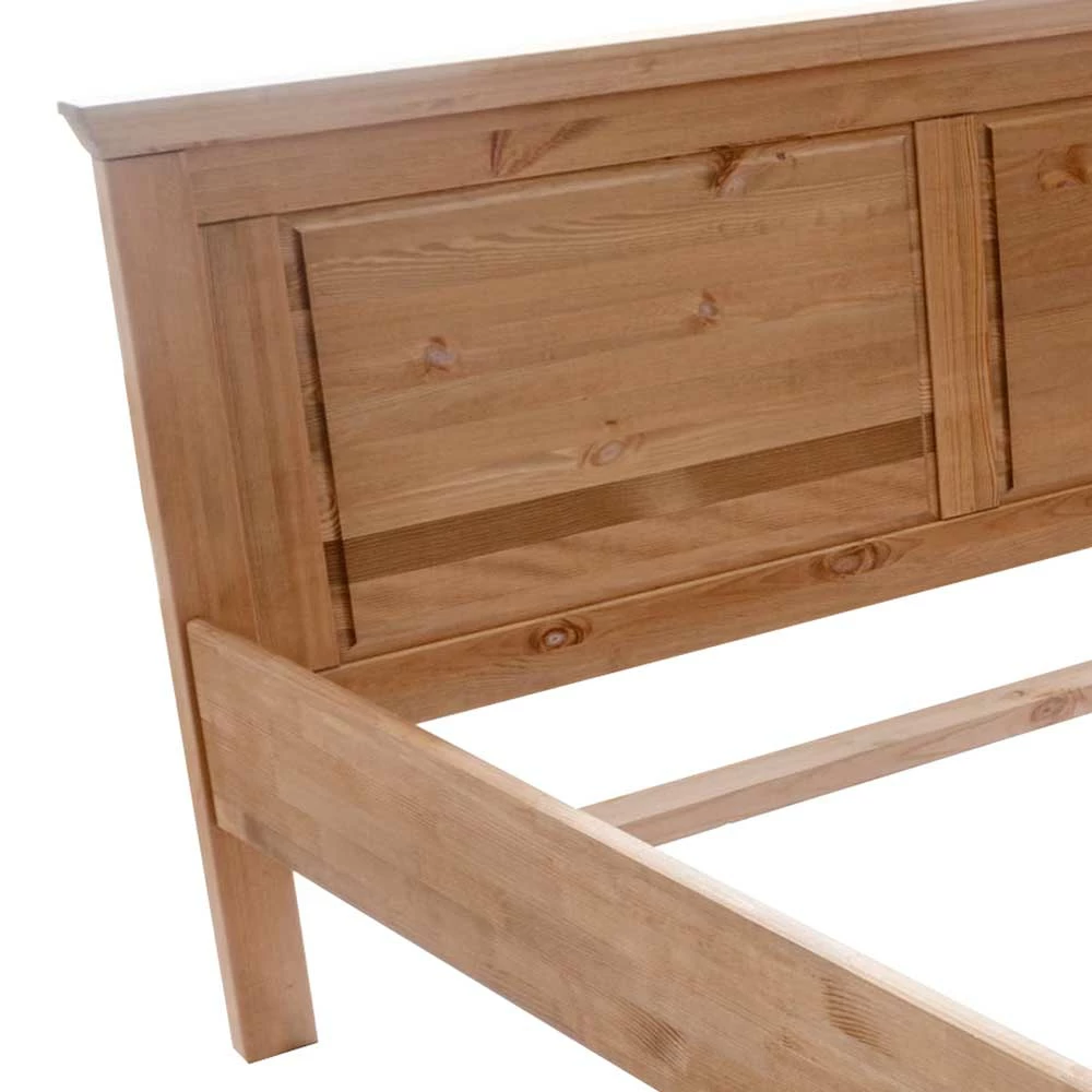 180x200 Landhausbett Aus Kiefer Gebeizt & Geölt - Voeca – Bild 5