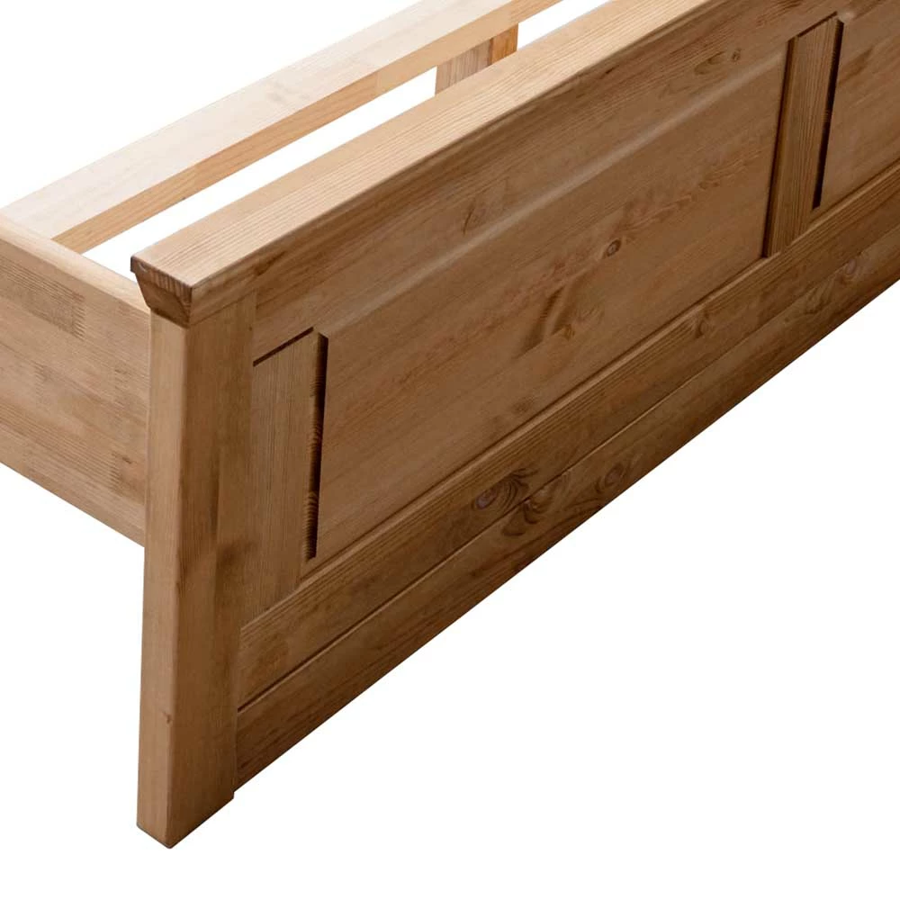 180x200 Landhausbett Aus Kiefer Gebeizt & Geölt - Voeca – Bild 6