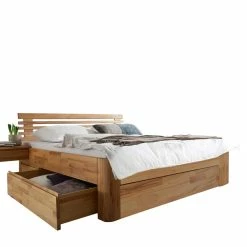 180x200 Schubkasten Bett Aus Massivholz - Jecana II