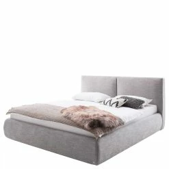 180x200 Stauraum Polsterbett In Hellem Grau - Vilantinos