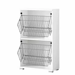 2 Klappen Schuhschrank In Creme & Weiß Iasella 91 Cm Hoch 9 2 Klappen Schuhschrank In Creme & Weiß Iasella 91 Cm Hoch -Renzo Shop 2 klappen schuhschrank in creme weiss 91 cm hoch iasella 02