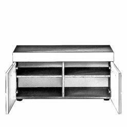 2-türiger Schuhschrank In Hochglanz Weiß - Laurela 9 2-türiger Schuhschrank In Hochglanz Weiß - Laurela -Renzo Shop 2 tueriger schuhschrank in hochglanz weiss mit wildeiche dekor 80x40x32 laurela 02