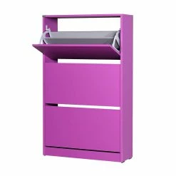 3 Klappen Schuhkipper In Lila - Jellessa