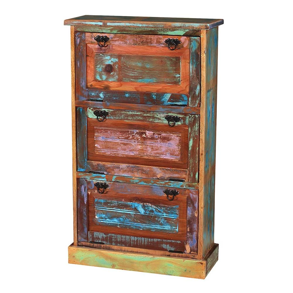 3 Klappen Schuhkommode Im Shabby Chic - Jamaica