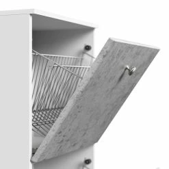 53x96x32 Schuh Klappschrank In Beton Grau & Weiß - Ohiliav 13 53x96x32 Schuh Klappschrank In Beton Grau & Weiß - Ohiliav -Renzo Shop 53x96x32 schuh klappschrank in beton grau weiss mit metallgriffen ohiliav 05