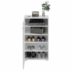55x96x37 Schuhschrank Mit Tür - Sumatra 11 55x96x37 Schuhschrank Mit Tür - Sumatra -Renzo Shop 55x96x37 schuhschrank mit tuer in weiss hochglanz sumatra 03