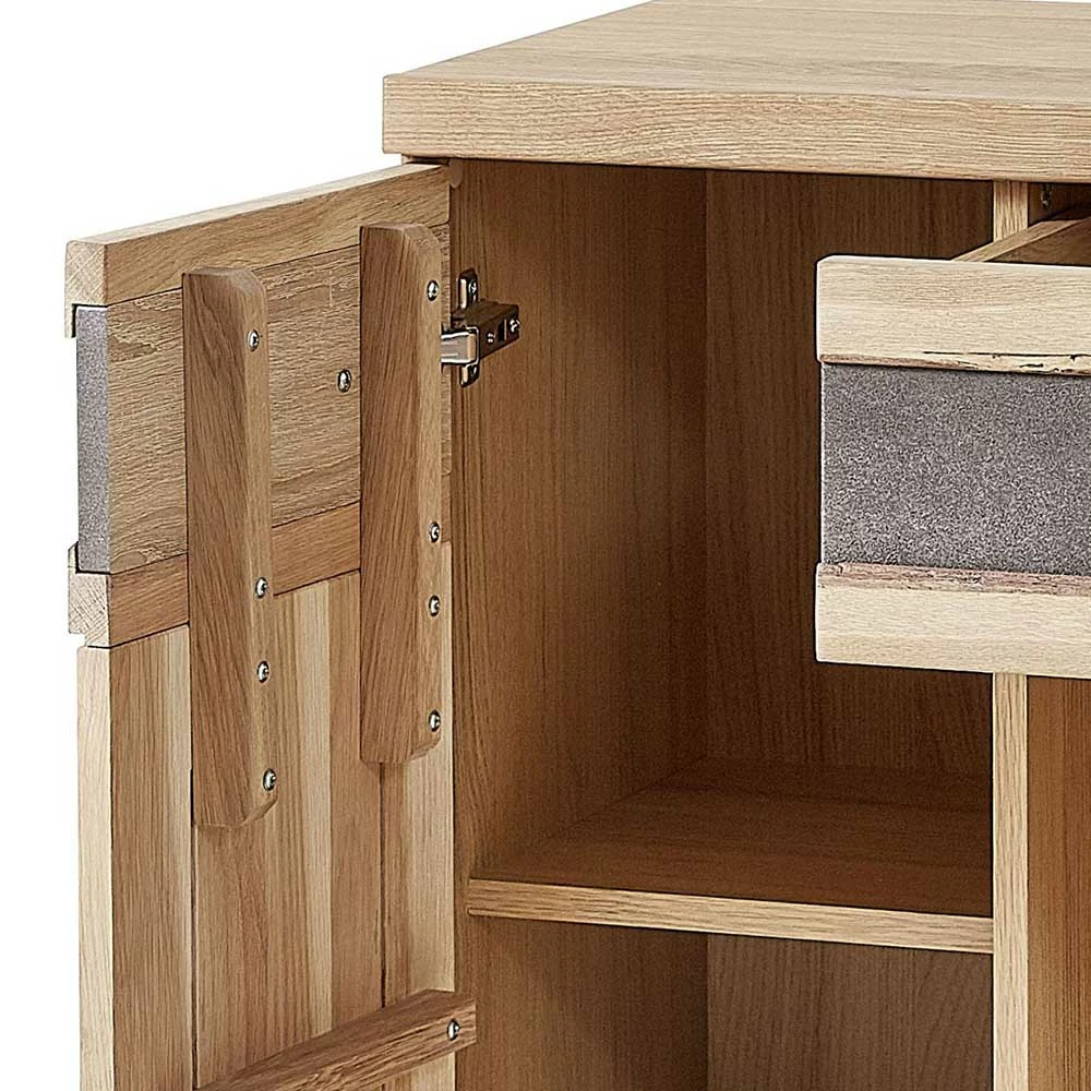 71x105x39 Wildeiche Schuhschrank 2-türig - Lidaziru 8 71x105x39 Wildeiche Schuhschrank 2-türig - Lidaziru – Bild 6