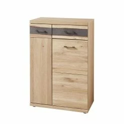 71x105x39 Wildeiche Schuhschrank 2-türig - Lidaziru