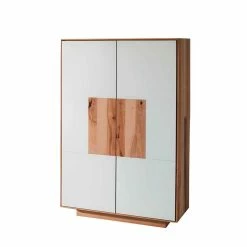 72x112 Design Schuhschrank In Weiß Glas - Mandrey I