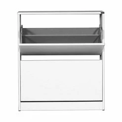 73x84x26 Weißer Schuhkipper Modern - Elastian