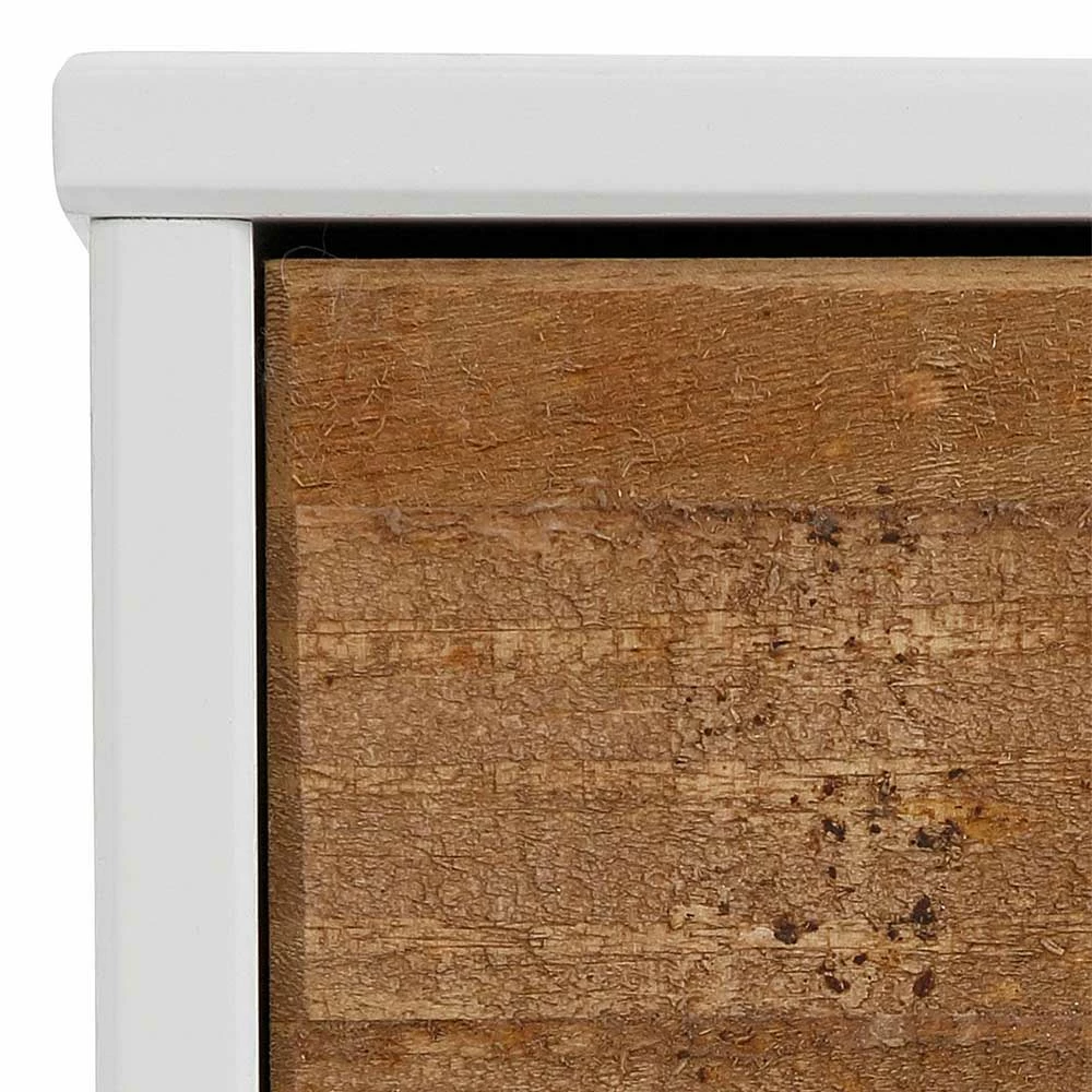 75x100x18 Schuhschrank In Kiefer Natur & Weiß - Imbizia – Bild 4