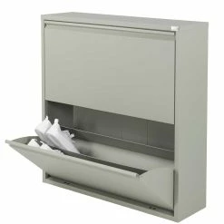 75x75x13 Schuhkipper Aus Stahl In Graugrün - Laci