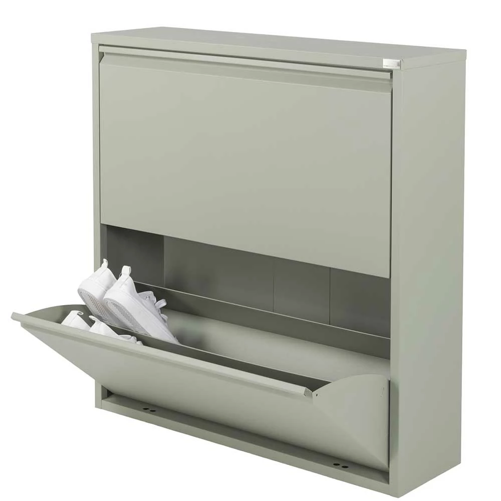 75x75x13 Schuhkipper Aus Stahl In Graugrün - Laci