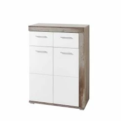 77x107x38 Vertiko Schuhschrank Zweifarbig - Ostrimo