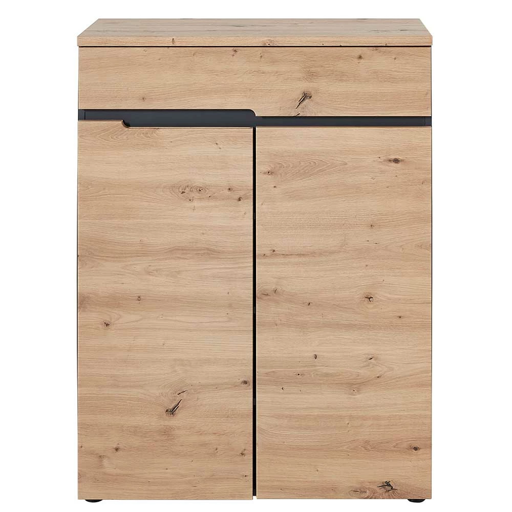 80x107x38 Vertiko Für Schuhe In Wildeiche Optik - Kuetra – Bild 2