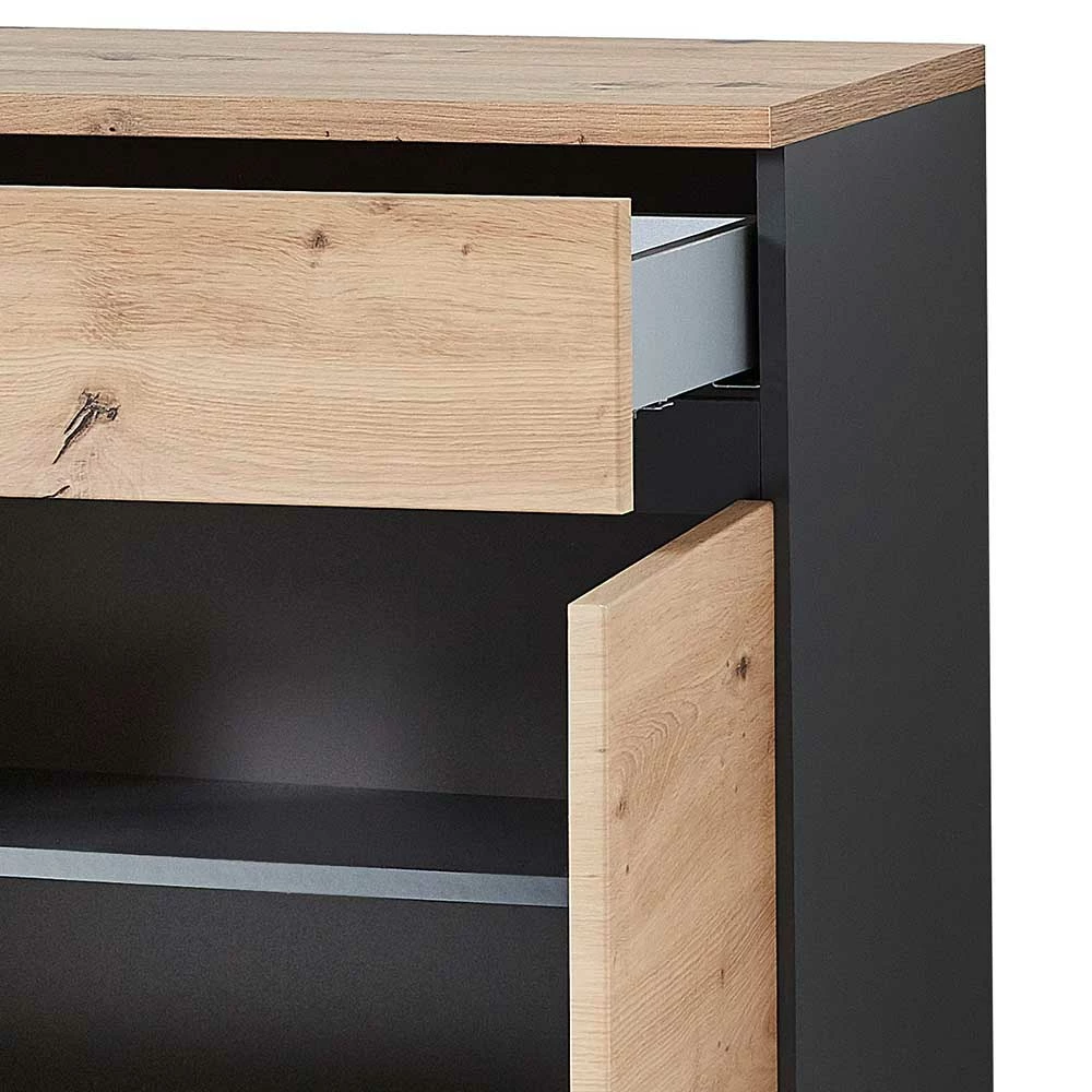 80x107x38 Vertiko Für Schuhe In Wildeiche Optik - Kuetra – Bild 6