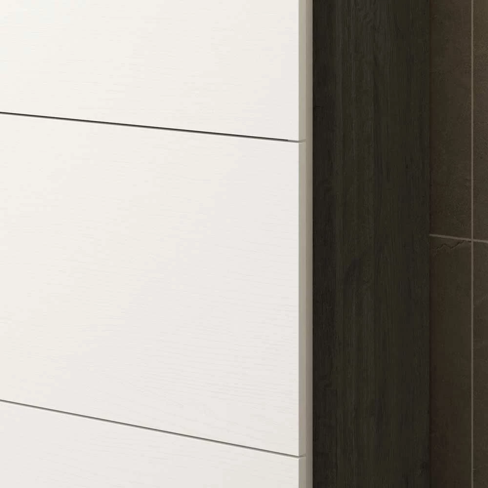 80x120x27 Schuhschrank In Weiß & Schwarzgrau - Burano – Bild 5