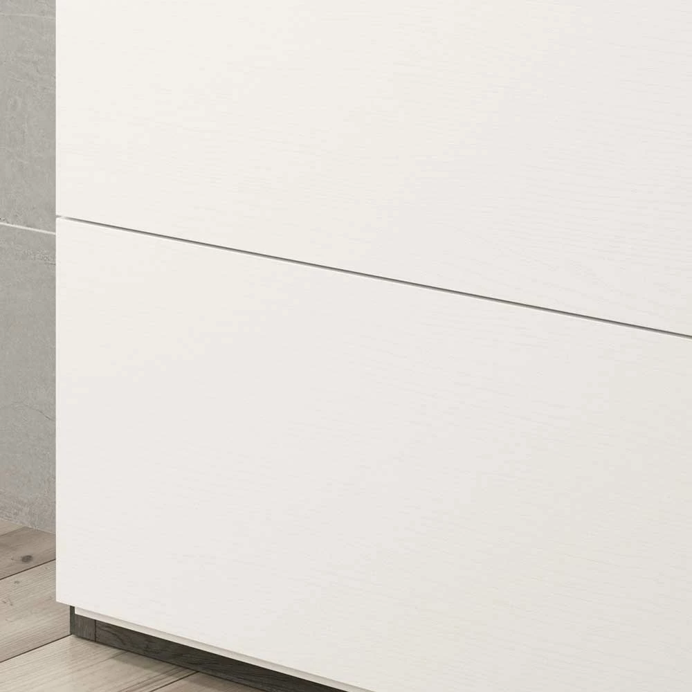 80x120x27 Schuhschrank In Weiß & Schwarzgrau - Burano – Bild 6