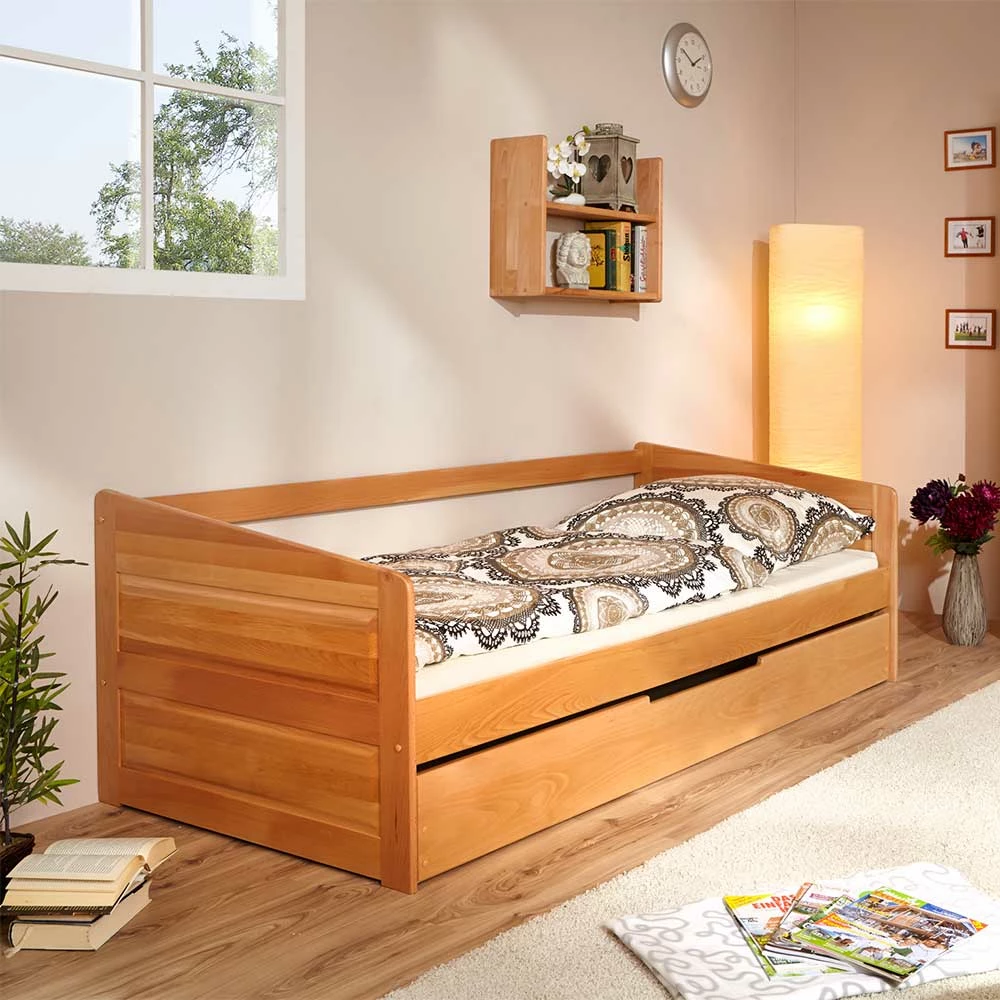 90x200 Holzbett Mit Ausziehbett - Boldigano â Bild 2