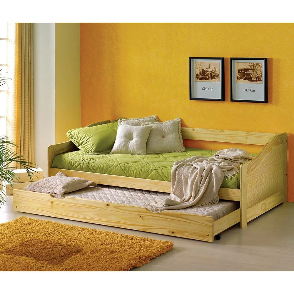 90x200 Massivholzbett Mit Ausziehbett - Kascanu â Bild 2