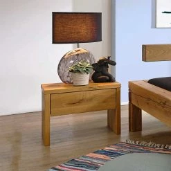 Balken Wildeiche Bett & Nachttische - Satton I (dreiteilig) -Renzo Shop balken wildeiche bett nachttische optional mit bettkasten satton i 03