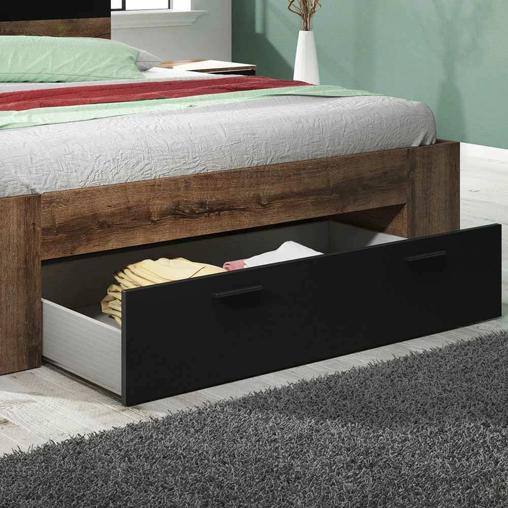 Bettgestell Mit Schublade In Eiche Dunkel - Sivarin â Bild 3