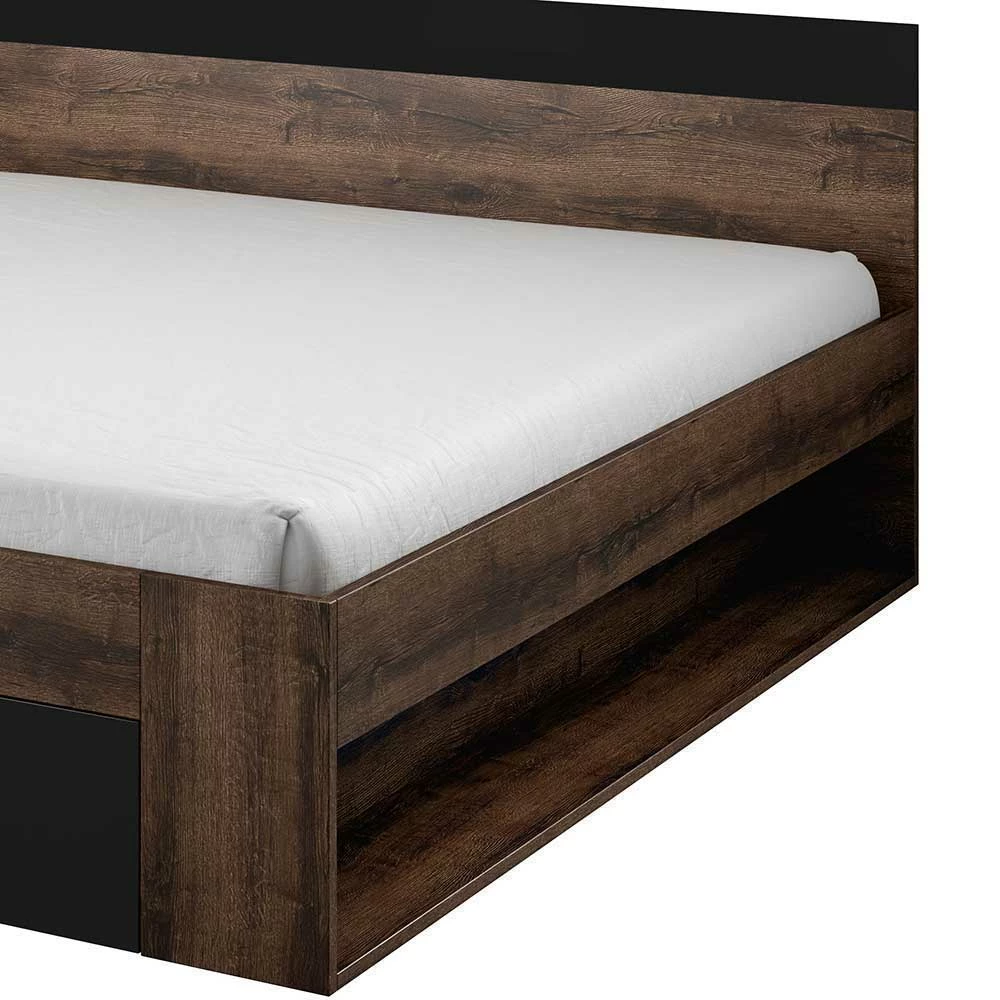 Bettgestell Mit Schublade In Eiche Dunkel - Sivarin â Bild 4