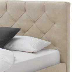 Bettkasten Bett In Beige Microfaser - Croscony 10 Bettkasten Bett In Beige Microfaser - Croscony -Renzo Shop bettkasten bett in beige microfaser chrom metall croscony 02