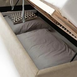 Bettkasten Bett In Beige Microfaser - Croscony 12 Bettkasten Bett In Beige Microfaser - Croscony -Renzo Shop bettkasten bett in beige microfaser chrom metall croscony 04