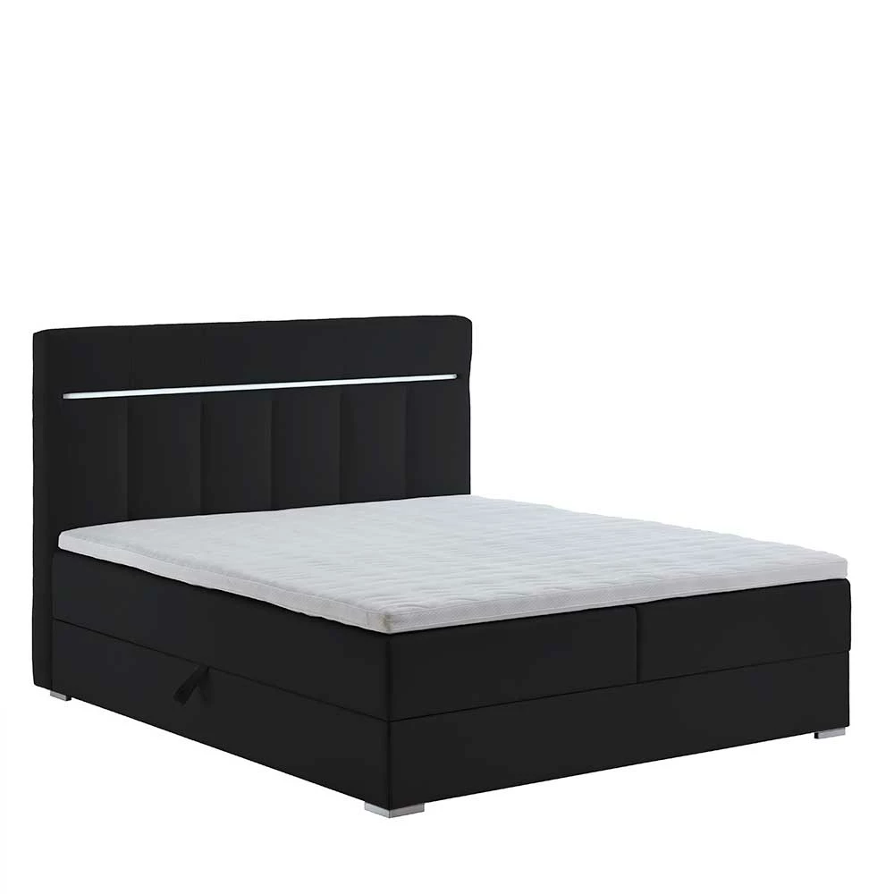 Bettkasten Boxspringbett Mit LED Im Kopfteil - Cyrellia