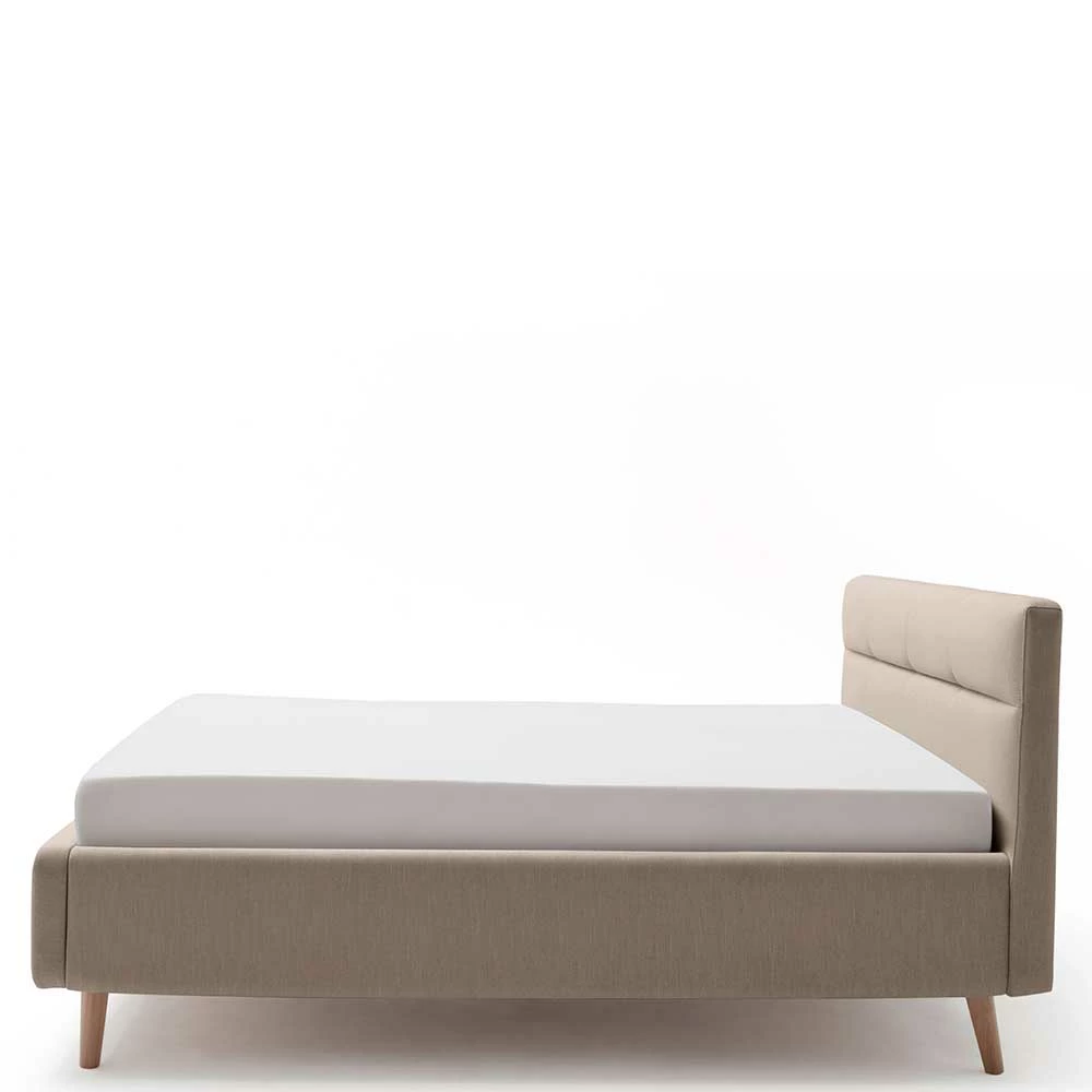 Bettkasten Polsterbett In Beige & Eiche - Stroy â Bild 5