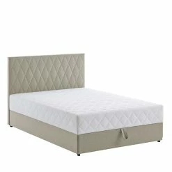 Bettkasten Polsterbett Komplett In Creme - Hietro