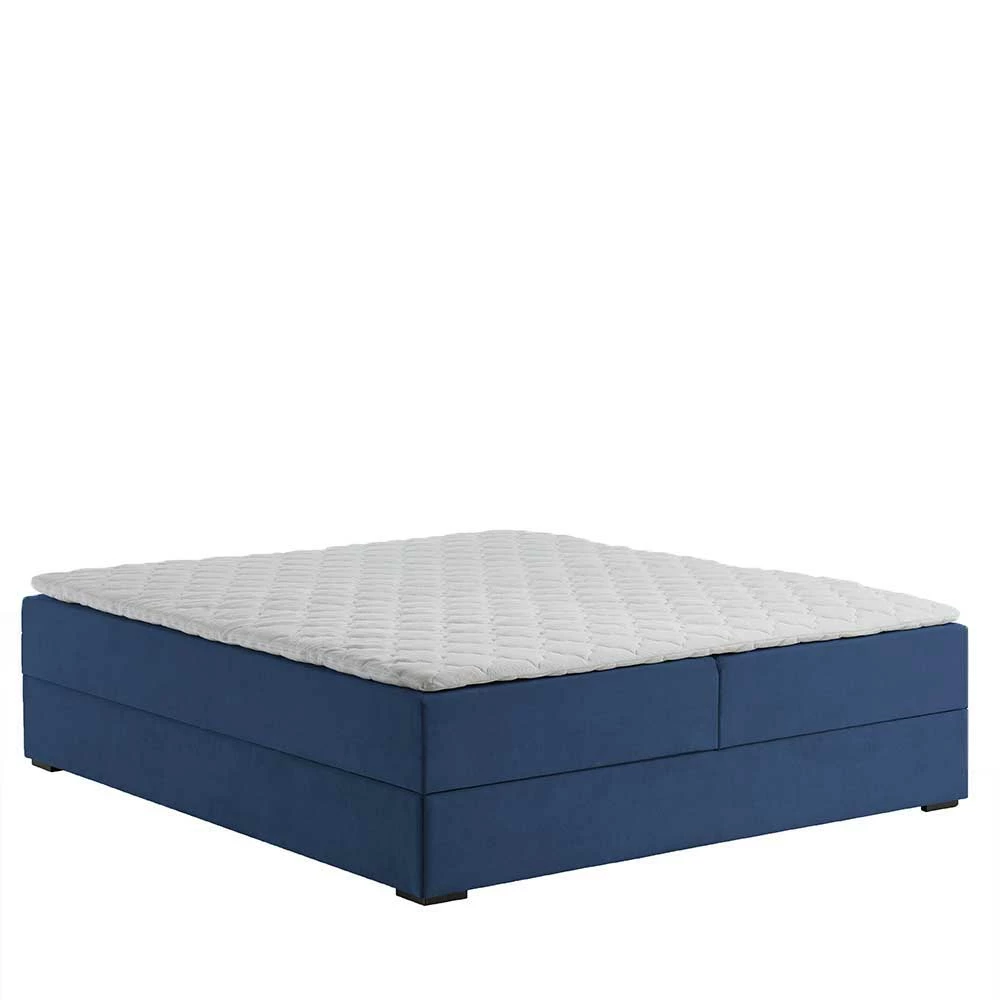 Blaues Boxbett Ohne Kopfteil Mit Stauraum - Varaldo