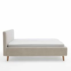 Cord Doppelbett In Beige - Assjan 13 Cord Doppelbett In Beige - Assjan -Renzo Shop cord doppelbett in beige mit massivholz fuessen aus eiche assjan 05