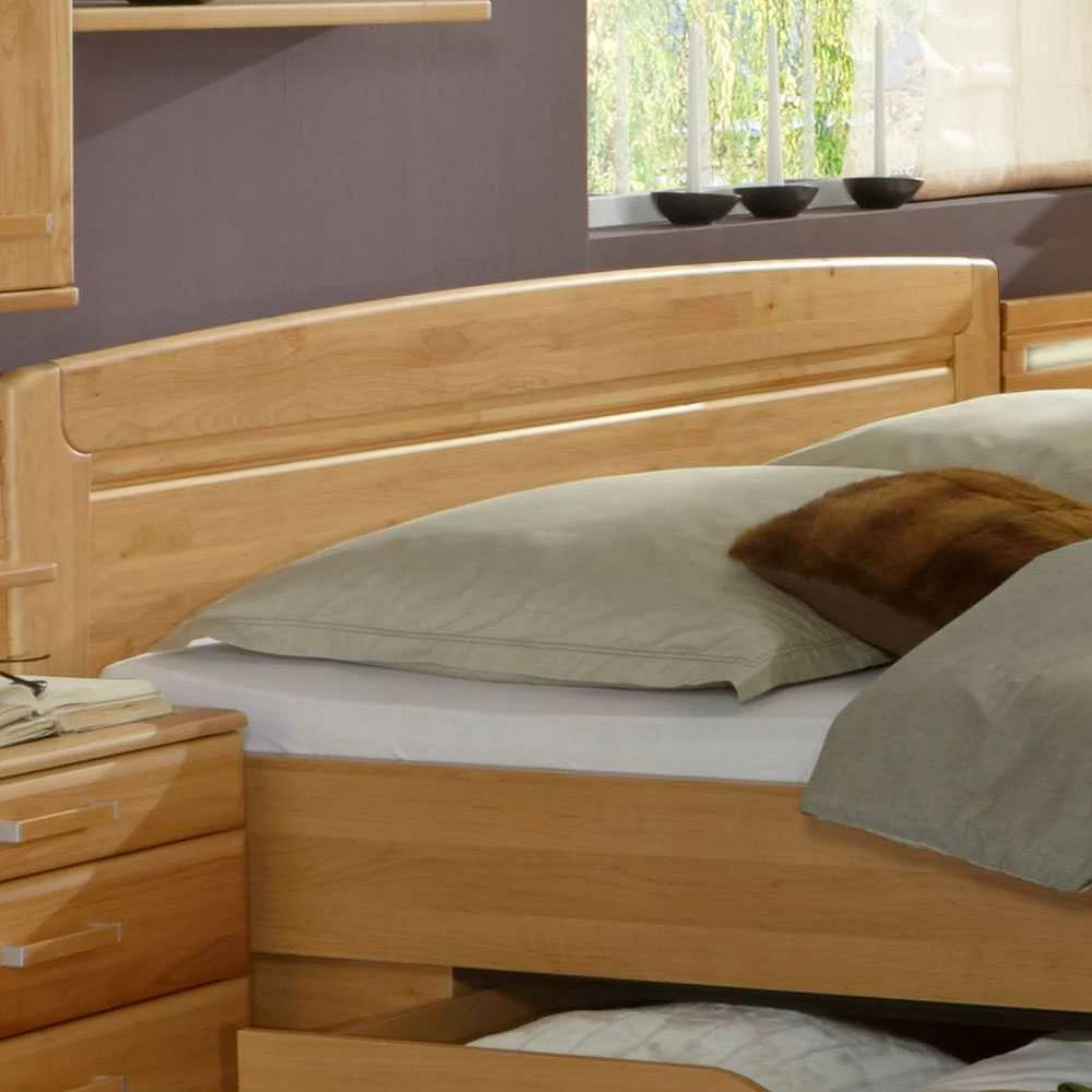 Doppelbett Bordeaux Aus Erle Teilmassiv – Bild 3