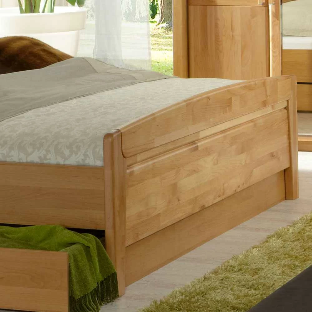 Doppelbett Bordeaux Aus Erle Teilmassiv – Bild 4