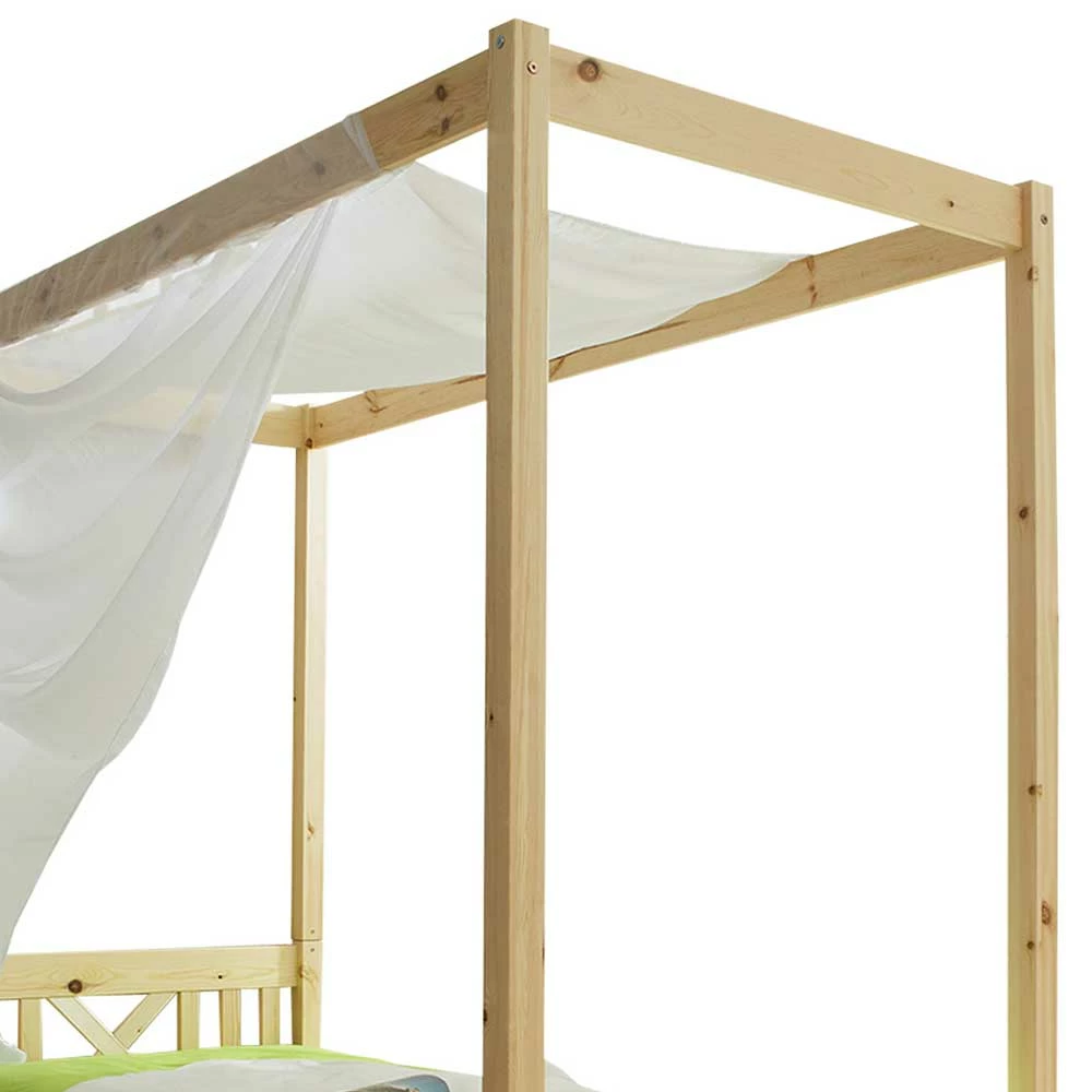 Echtholz Himmelbett Als Einzelbett - Pless – Bild 4