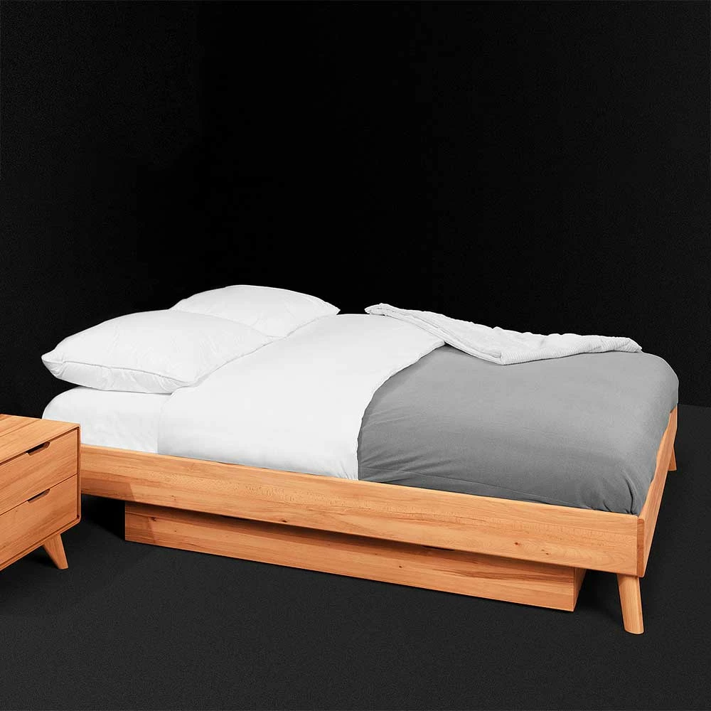 Elegantes Einzelbett Gestell Mit Bettkasten - Junola