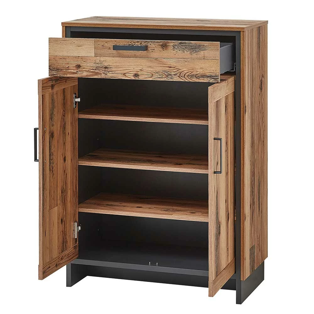 Flur Vertiko Schuhschrank In Holz Antik NB - Olegana – Bild 3