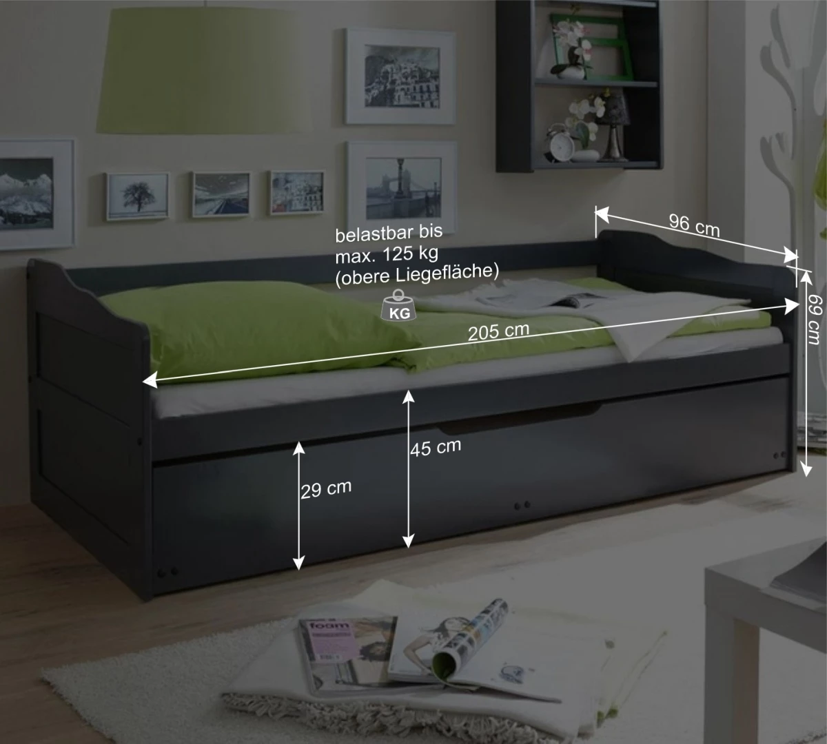 Funktionsbett Yestinas In Grau â Bild 4