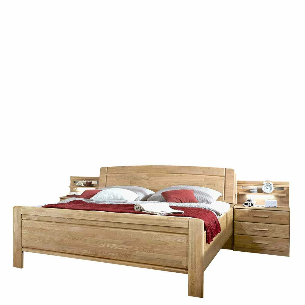 Funktionsbett In Komforthöhe Navumel Und Nachttische (dreiteilig)