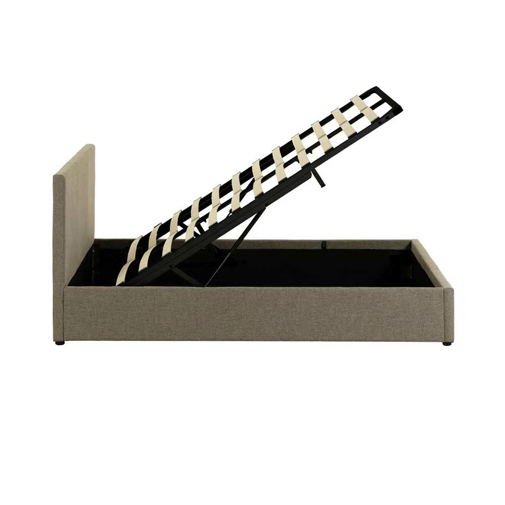 Graues Chenille Polsterbett Mit Bettkasten - Opal – Bild 5