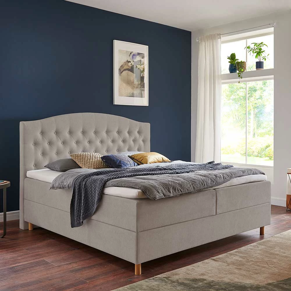 H3 Komplettbett Mit Bettkasten In Hellbraun - Furcia â Bild 2