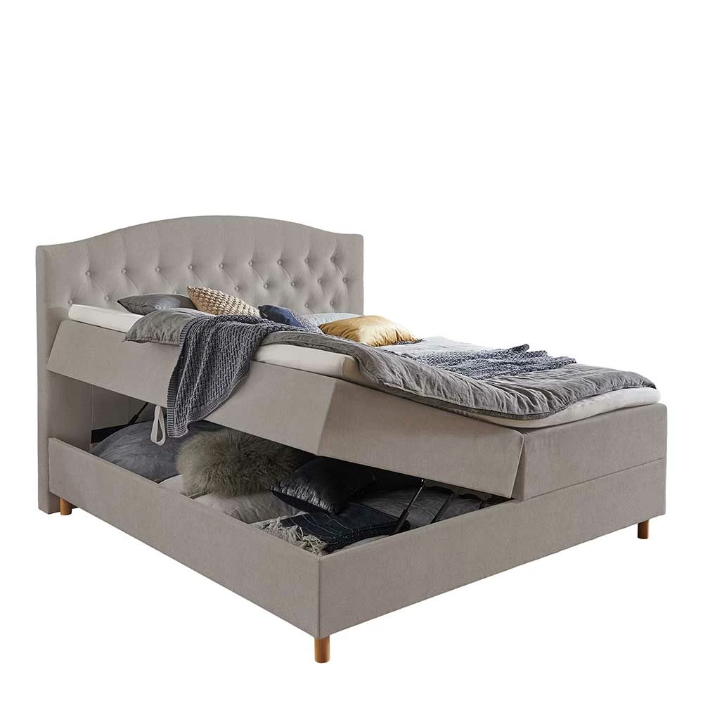 H3 Komplettbett Mit Bettkasten In Hellbraun - Furcia â Bild 6