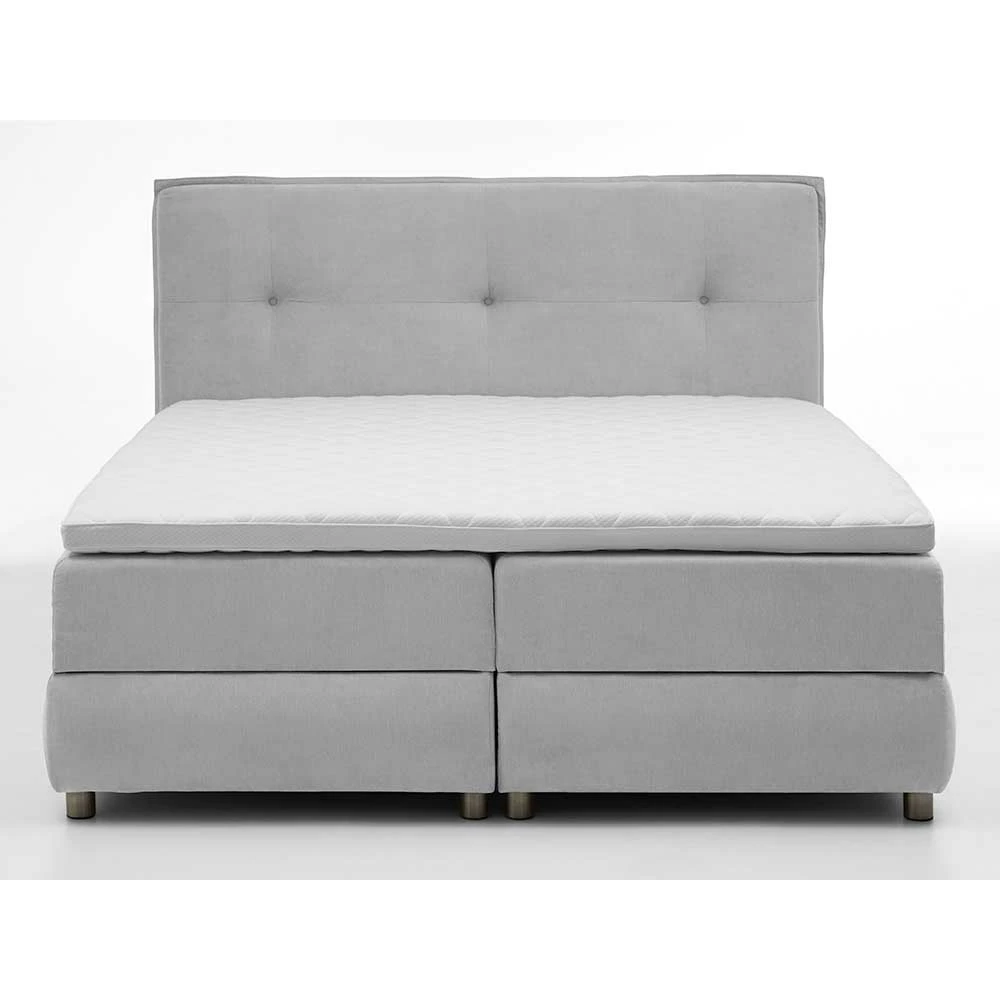Hellgraues Boxspringbett Mit Stauraum In 180x200 - Zita – Bild 4