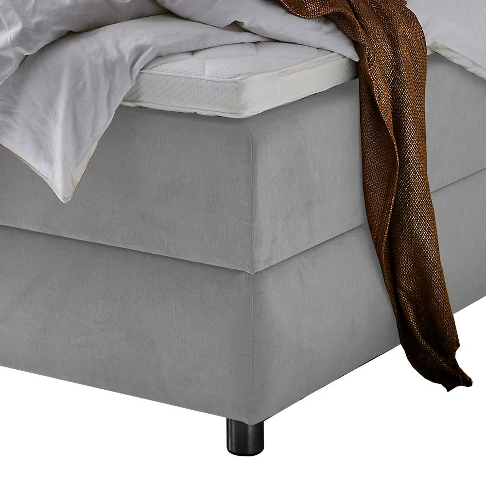 Hellgraues Boxspringbett Mit Stauraum In 180x200 - Zita – Bild 6