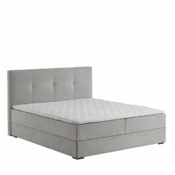 Hellgraues Polsterbett Mit Bettkasten - Borgionsa