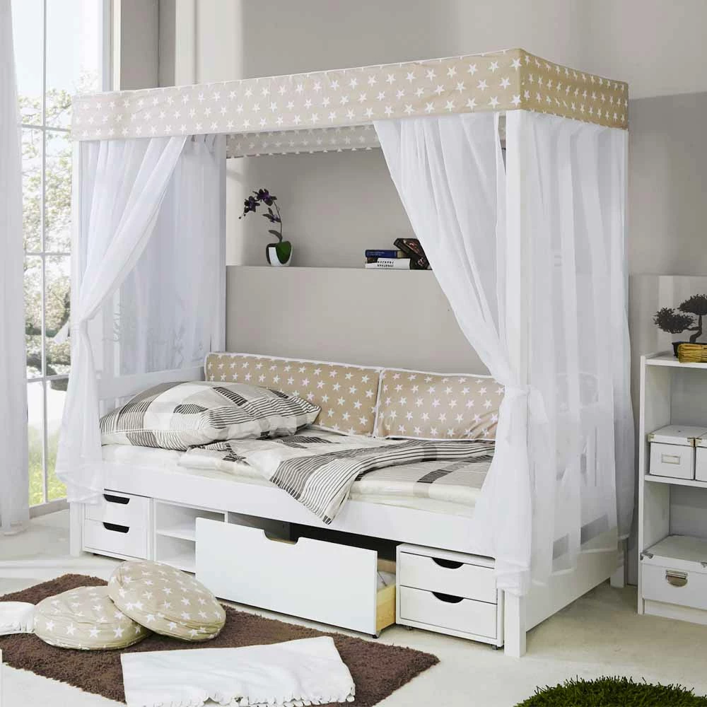 Himmelbett Miami Mit Sternbaldachin 3 Himmelbett Miami Mit Sternbaldachin