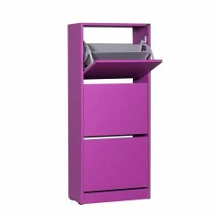 Hingucker Schuhschrank In Violett - Desk