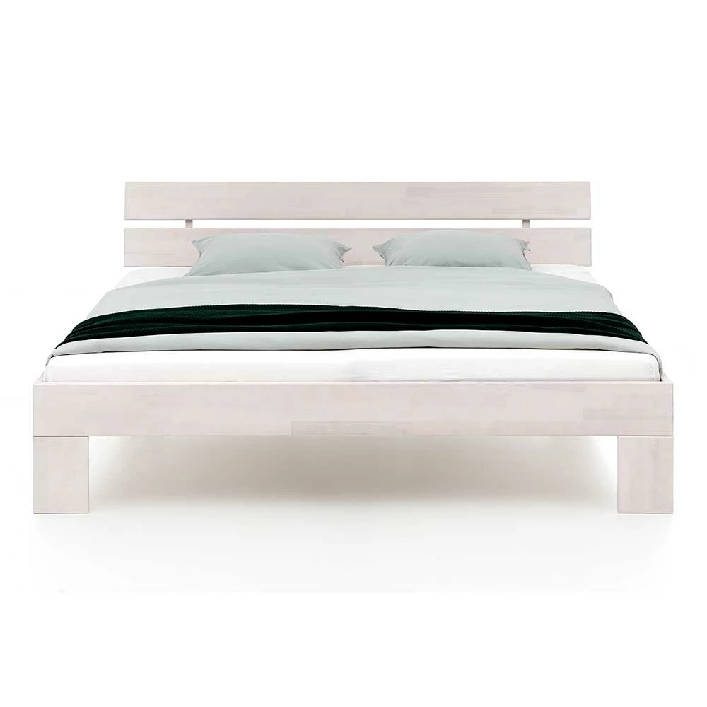 Kernbuche Scandi Doppelbett In Weiß - Paryra 7 Kernbuche Scandi Doppelbett In Weiß - Paryra – Bild 5